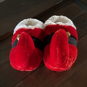 Festive Red and White Women's Slippers